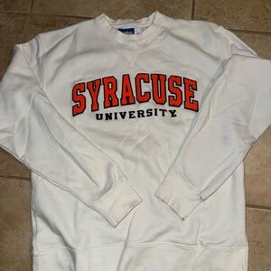 Champion White Syracuse University Crewneck Sweater